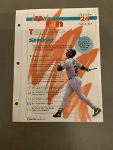90’s Sports Heros Poster Pages Ken Griffey Jr. Seattle Mariners MLB Baseball - Bild 1 von 3