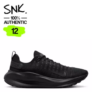 NIKE REACTX INFINITY RUN 4 mens running shoes DR2665-004 triple black US Sz 12 - Picture 1 of 10