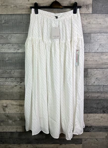 Maxi Falda Sister Jane Talla Mediana Blanca Negra Lunares Boho Bolsillos Largos - Imagen 1 de 11