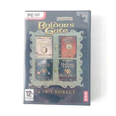 Baldurs Gate 4 in 1 Box Set - Shadows Amn, Sword Coast, Throne of Bhaal -PC Game - Image 1 of 4