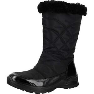 Easy Street Cuddle Waterproof Boots Black Patent 7M