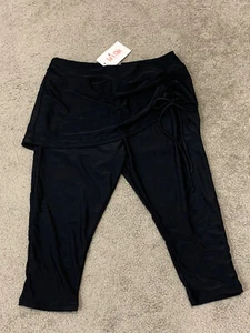 Lu's Chic High Waisted Long Swim Bottom Capri Swim Pants Conservative Modest - Picture 1 of 14