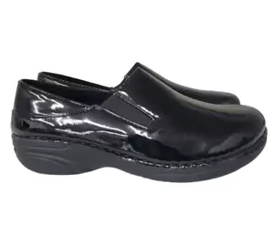 Spring Step Clogs Black Patent Size 6 W Six Wide Ferrrara BP W New in Box - Picture 1 of 7
