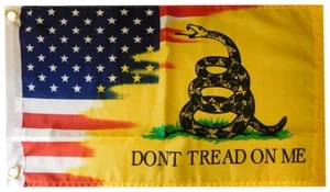 US to Don't Tread On Me Gadsden Yellow Snake Fade Flag 3x5 w/ Grommets New!! - Picture 1 of 2