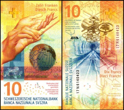 2017 Switzerland SWISS 10 Francs P-75 NEW UNC Banknotes - Image 1 of 2
