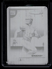 2005 TOPPS TOTAL PRINTING PRESS PLATE BLACK 1/1 #67 JEREMY SHOCKEY NY GIANTS