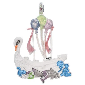Kirks Folly Ship of Dreams Enchanted Swan Boat & Dolphins Magnetic Enhancer ST - Picture 1 of 5