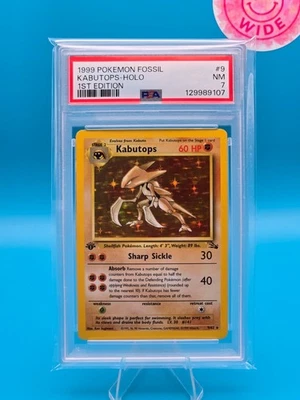 PSA 7 - 1999 POKEMON FOSSIL 9 KABUTOPS-HOLO 1ST EDITION - Image 1 of 2