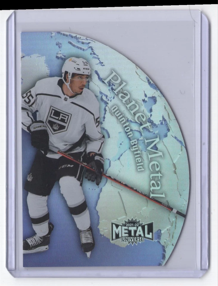 2021-22 Skybox Metal Universe Planet Die Cut Quinton Byfield Los Angeles Kings - Image 1 of 2