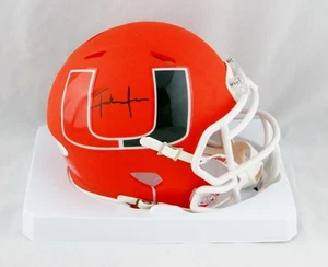 Mini Casco Frank Gore Autografiado Miami Hurricanes AMP Velocidad - JSA W Auténtico *Negro - Imagen 1 de 7