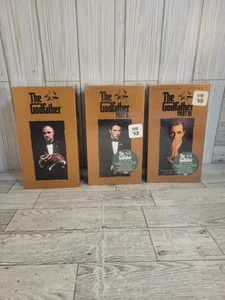 The Godfather 1,2,3 VHS 2 &3 Are Sealed Gold 25th Anniversary Set Movies - Picture 1 of 4