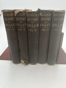 History of England - Volume 1-5 Hardback - Lord Macaulay - 1861 - Picture 1 of 21