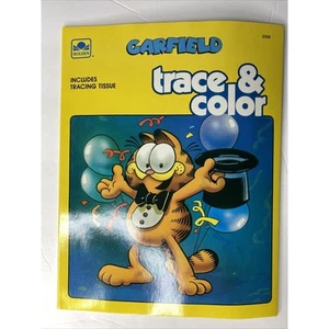 Garfield Trace And Color Golden Books 1989 1990 Activity Book Vintage BRANDNEU - Bild 1 von 6