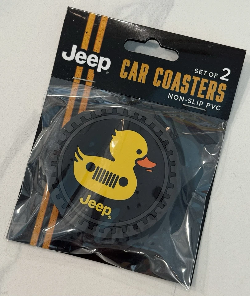 ¡NUEVO EN PAQUETE! Posavasos antideslizantes para auto Jeep Duck! Foto 1 de 1