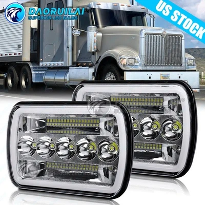 Par de faros LED HI-LO 5X7" 7x6 pulgadas aptos para Western Star 4700SF 2012-2023 Foto 1 de 4