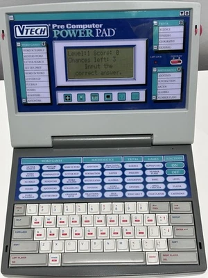 VTECH Pre Computer Power Pad Kids Laptop Tested Working - Image 1 of 4