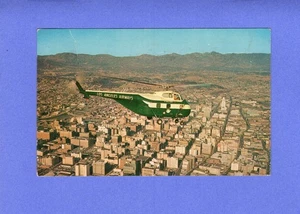 Los Angeles Airways Passenger Helicopter Over  Downtown LA  1964 - Picture 1 of 2