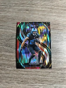 2024 Panini Select - Premier Level Jahmyr Gibbs #163 Black & Red Shock Prizm - Picture 1 of 2