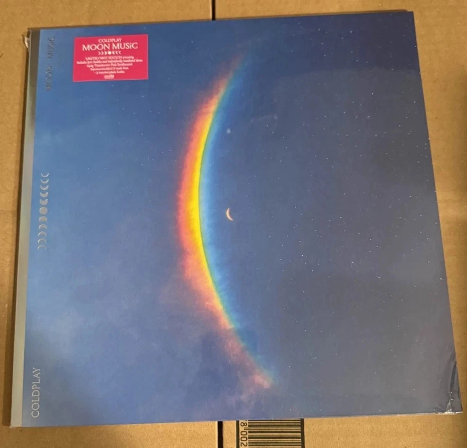 Coldplay MOON MUSiC ECORECORD LP With Signed Art Card Mint Vinyl Record In Hand - Image 1 of 2