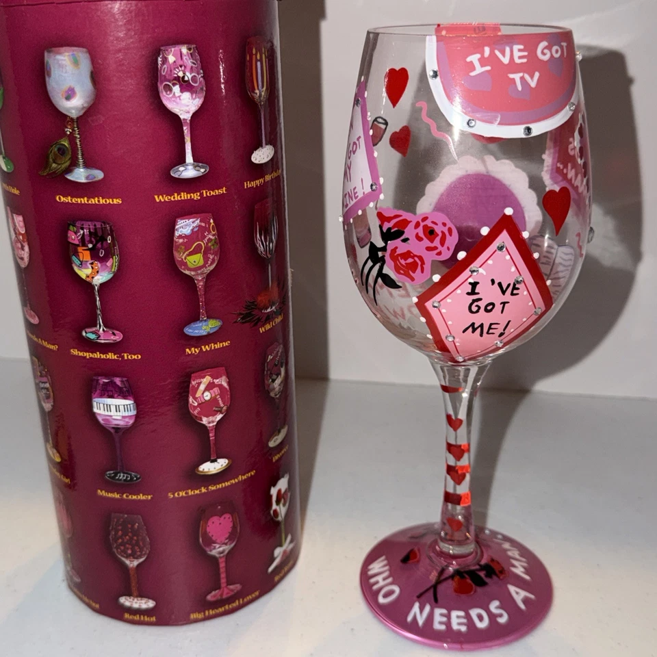 Who Needs a Man From The Lolita Love My Wine Collection 15oz Wine Glass