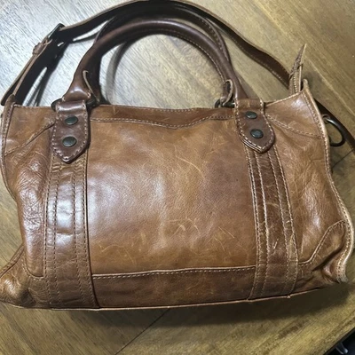 FRYE Melissa Bolso de Mano de Cuero con Cremallera con Correa para el Hombro Ajustable Foto 1 de 4