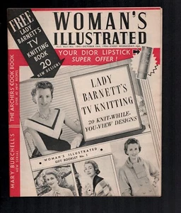 WOMAN'S ILLUSTRATED MAGAZINE OCT 1956 KNITTING DESIGNS ARCHERS COUNTRY COOK - Picture 1 of 7