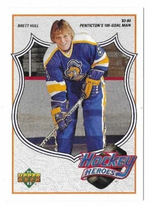 BRETT HULL Heroes 1991-92 Upper Deck Hockey # 1 Penticton's 105-Goal Man NM - MT - Image 1 of 2