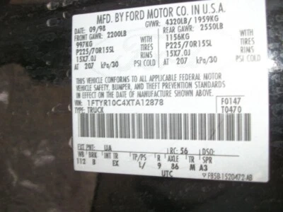 Used Front Right Door Window Regulator Front fits: 1999 Ford Ranger manual Front Foto 1 de 4