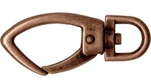 Clasp, 1 OR 3 X-Large Antiqued Copper 60x26mm Swivel Lobster Clasps Purse Clips* - Picture 1 of 7