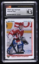 1990-91 Upper Deck French Felix Potvin #458 CSG 9.5 Mint Plus Rookie RC