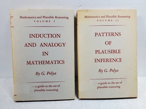 Mathematik Plausible Argumentation 2 Vol Set G Polya HC DJ 1954 Beweise Plausibilität - Bild 1 von 6