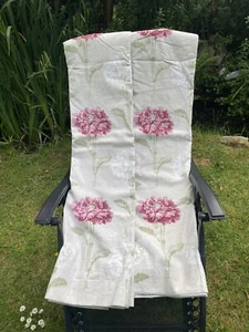 Laura Ashley gefütterte Vorhänge Mohnblumen rosa und weiß Baumwolle B224 cm L134 cm - Bild 1 von 7