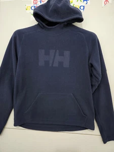 Helly Hansen Sweatshirt Boys 14 Blue Hoodie Pullover Fleece Outdoor Walk Solid - Picture 1 of 17