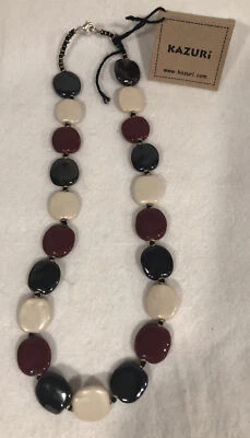 Colar Kazuri Bead Pitapat feito no Quênia novo com etiquetas - Imagem 1 de 4