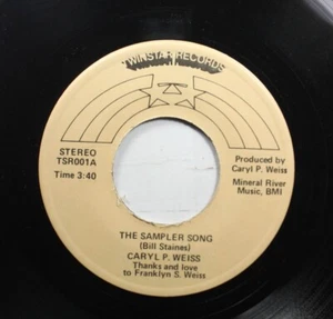 Hear! Folk Ssw Rare 45 Caryl Weiss - The Sampler Song / The Beaumont Rag On Twin - Picture 1 of 2