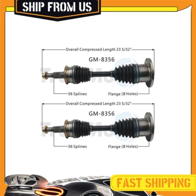 TRAKMOTIVE 2X FRONT PAIR CV AXLE JOINTS FITS 2015-2016 GMC SIERRA 3500 HD - Image 1 of 3