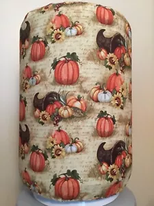 PUMPKIN CORNUCOPIA AUTUMN 5 GALLON WATER COOLER BOTTLE COVER KITCHEN DECORATION - Picture 1 of 2