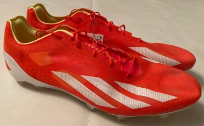 Chuteiras de futebol masculinas 5 Adidas X Crazyfast+ FG Energy citrino vermelho branco IE2416 Wmns6 - Imagem 1 de 4