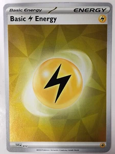 Tarjeta Pokémon REVERSE HOLO Lightning Energy SVE012 NM/M Prismatic Evolutions SVE - Imagen 1 de 2