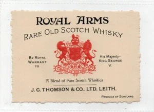 ROYAL ARMS RARE OLD SCOTCH WHISKY: Whisky label (C72990) - Picture 1 of 1