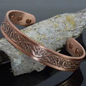 Brazalete de cobre vikingo pulsera magnética dolor artritis terapia natural - VC - Imagen 1 de 5