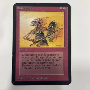 Magic The Gathering A Magic The Gathering LP Alpha Disintegrate ligeramente jugado Magic The Gathering - Imagen 1 de 2