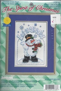 Frosty Let It Snow ~ Counted Cross Stitch Kit - Janlynn Spirit of Christmas - Picture 1 of 2
