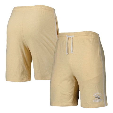 Men's Colosseum Gold Georgia Tech Yellow Jackets Thunder Slub Shorts Cover