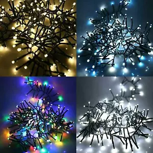 LED Cluster Weihnachtsbaum Lichterkette Außen Innen Timer 8 Funktionen - Bild 1 von 27