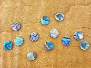 Dot Inlays - Set of 12 - Paua Abalone 6.4mm (1/4") - For Guitar/Luthier - Picture 1 of 4