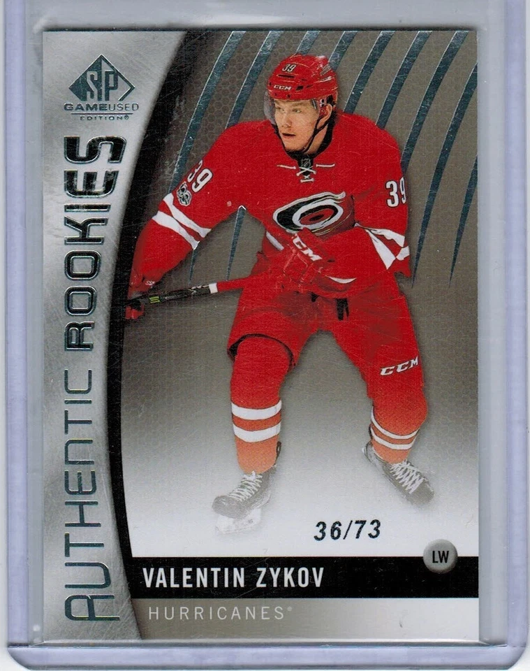 2017-18 SP Game Used Authentic Rookies 101 Valentin Zykov 36/73 True Rookie Card - Image 1 of 1