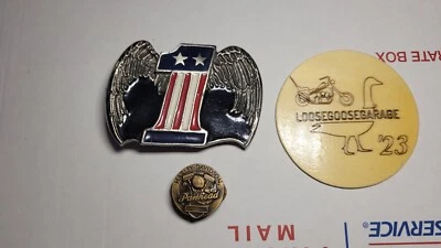 Chaleco picadora AMF de latón con hebilla de cinturón de ala vintage Harley Davidson #1 Foto 1 de 4