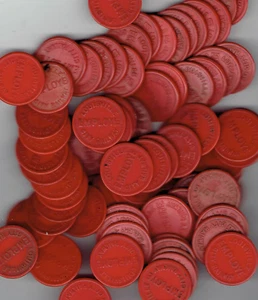 Ficha de transporte Louisville, KY LOUISVILLE CITY RAILWAY EMPLEADA roja - Imagen 1 de 1