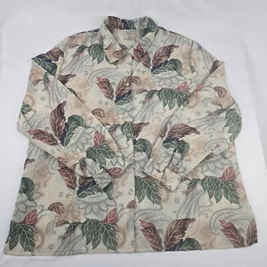 Allison Daley Damen Bluse mit Knopfleiste Blumen Größe 22 W Langarm - Bild 1 von 4